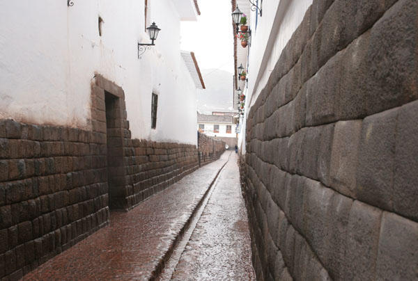 Incan-made alley in Cusco