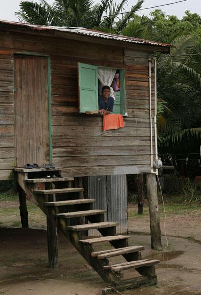 A typical Belizean stilt house