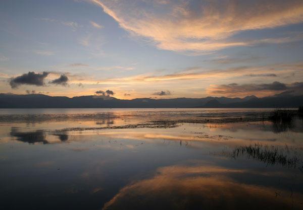 Lake Atitlan at sunrise