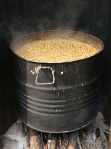 Big pot of corn