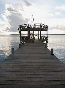 Our dock in Utila