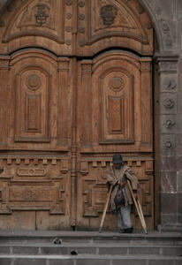 Church door in Quito
