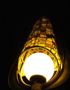 Street lights made of corn in Otavalo