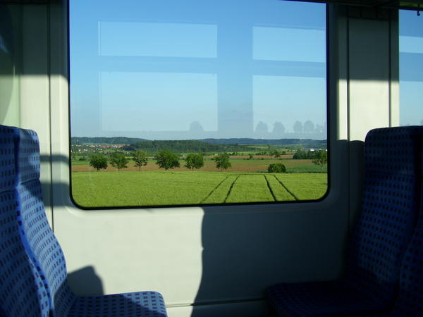 The train ride back from Rothenburg