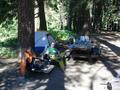 Our campsite at Evan's Flat