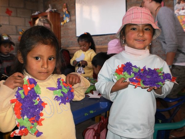 Some fine art we made with the children in Cusco!