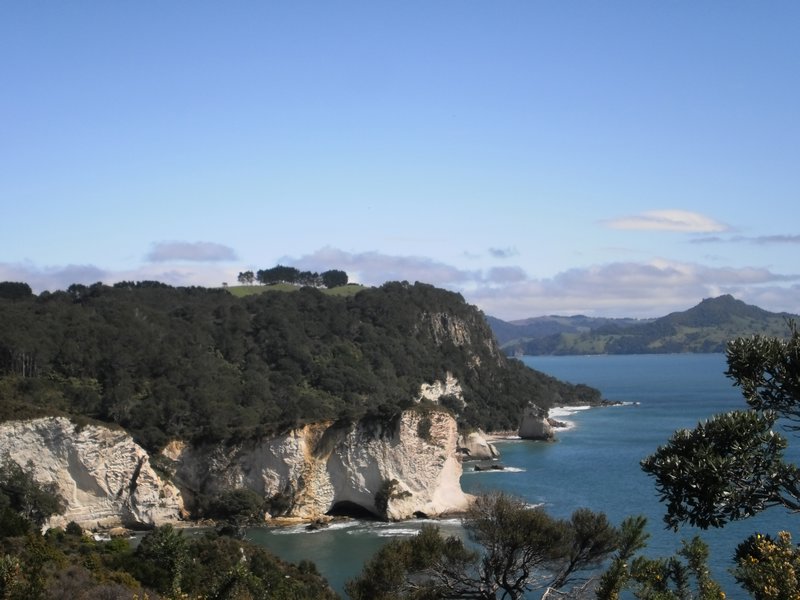 View down to Cathedral cove