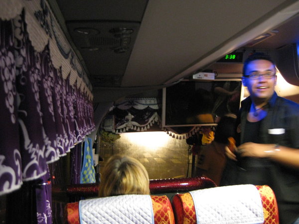 Juan inside bus