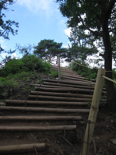 Steep steps leading up