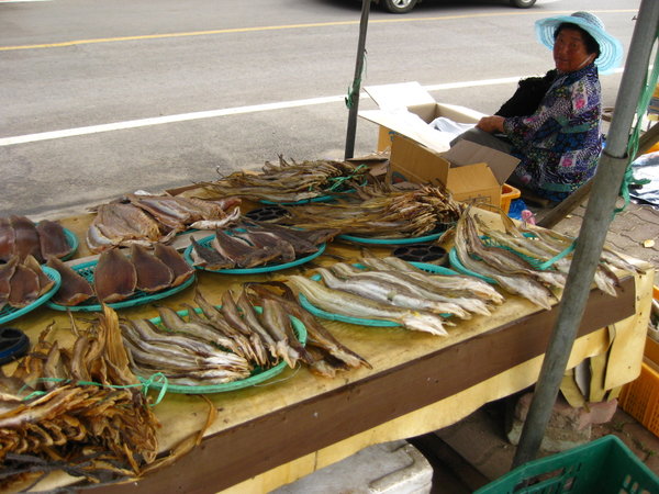 Ajumma selling dried fish
