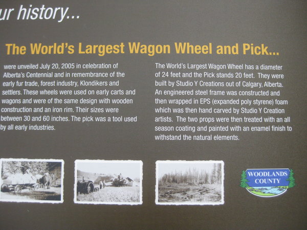 World's Largest Wagon Wheel & Pick Axe