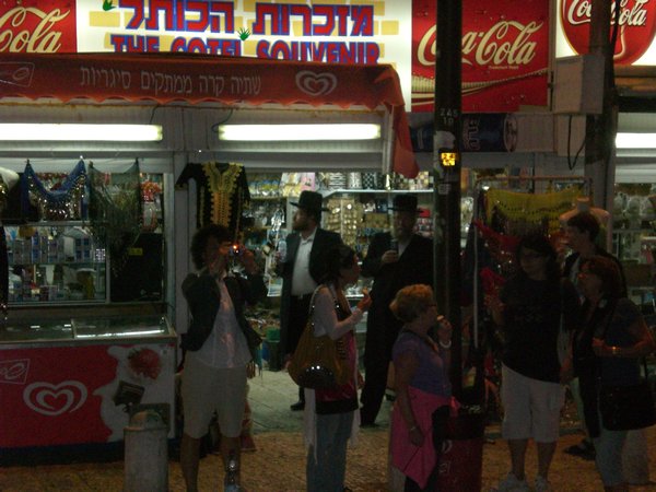 Rabbi rest stop - at the Arab market.