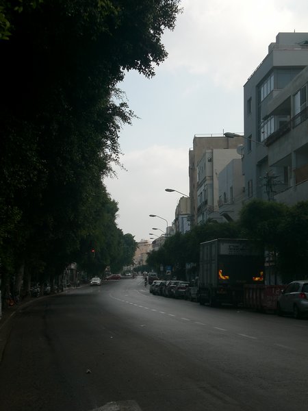 Empty street on Shabbat