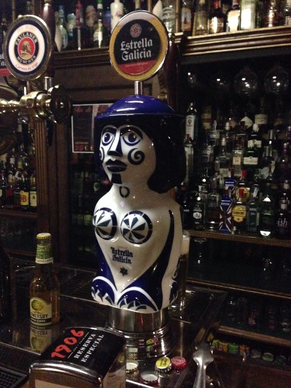 Estrella Galicia tap in the Celtic Bar