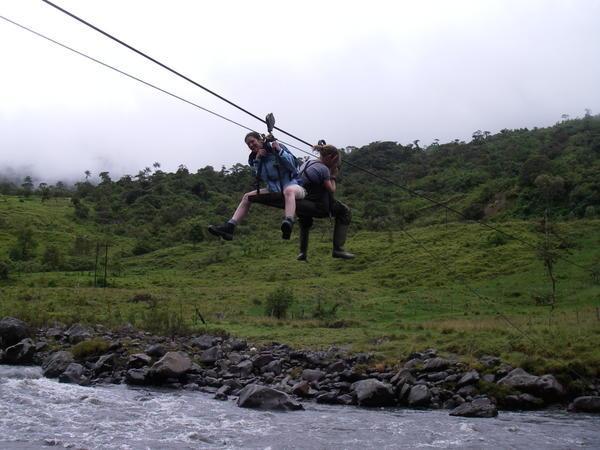 Homemade zip wire action - ace!
