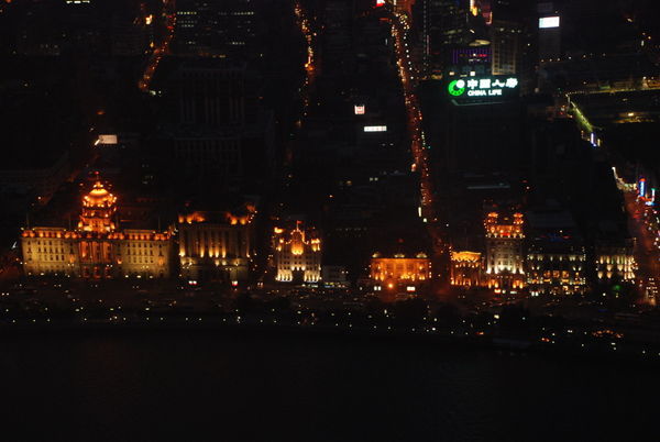 Close Up of the Bund From the Oriental Pearl