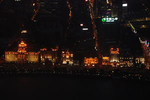 Close Up of the Bund From the Oriental Pearl