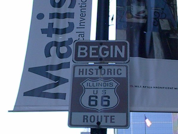 Historic Rt. 66 begins at Adams St. in Chicago
