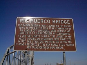 Rio Puerco Bridge Sign