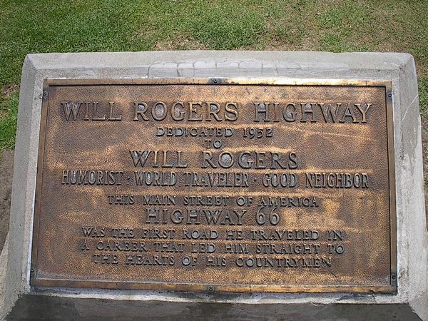 Palisades Park Will Rogers Plaque