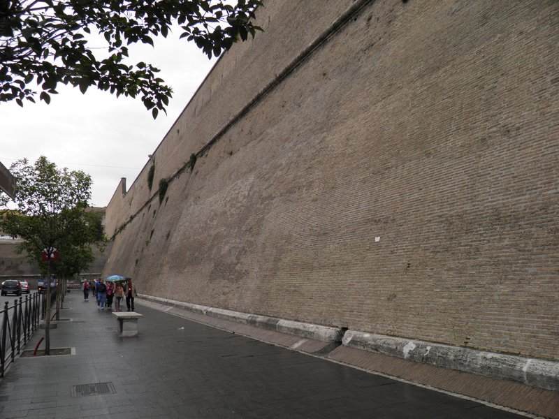 Outside one of the Vatican Walls