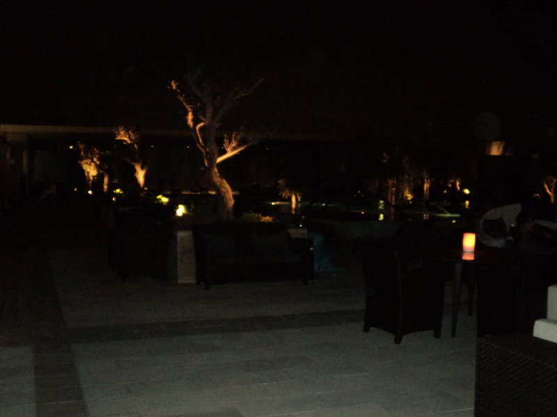 Evening shot of pool area