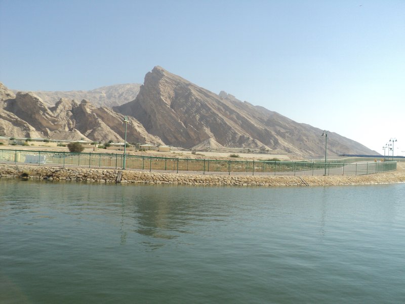 Man-made lake in Green Mubazzarah