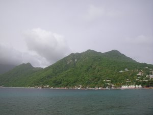 The view of Dominica from Scott's Head