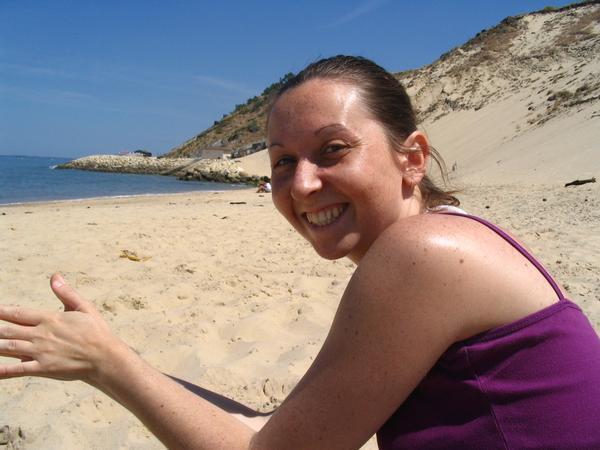 Virginie at the beach!