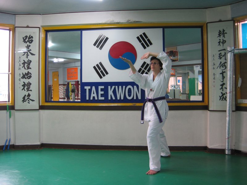 At a Taekwondo Dojang near Hapjeong