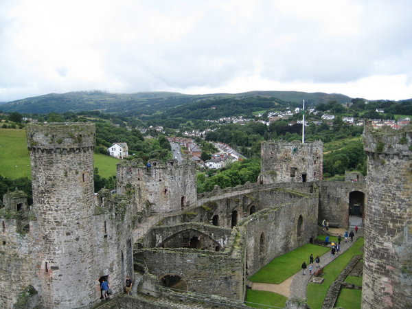 Conwy Castle form the wall