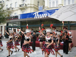 Chinese Folk Dancers in Karlovy Vary