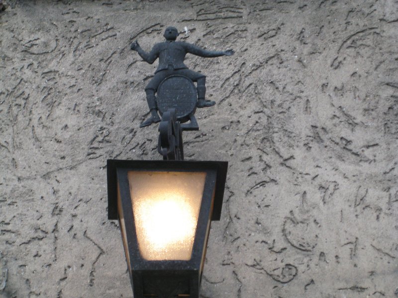 Lantern above the officer's club at Auschwitz