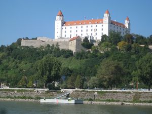 Bratislava castle from the boat