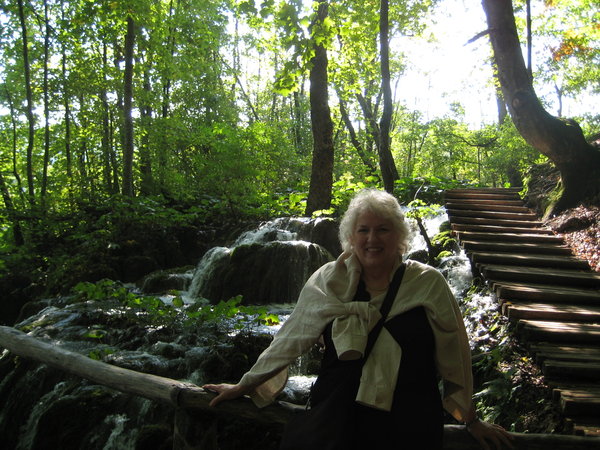Mom at Plitvice Lakes