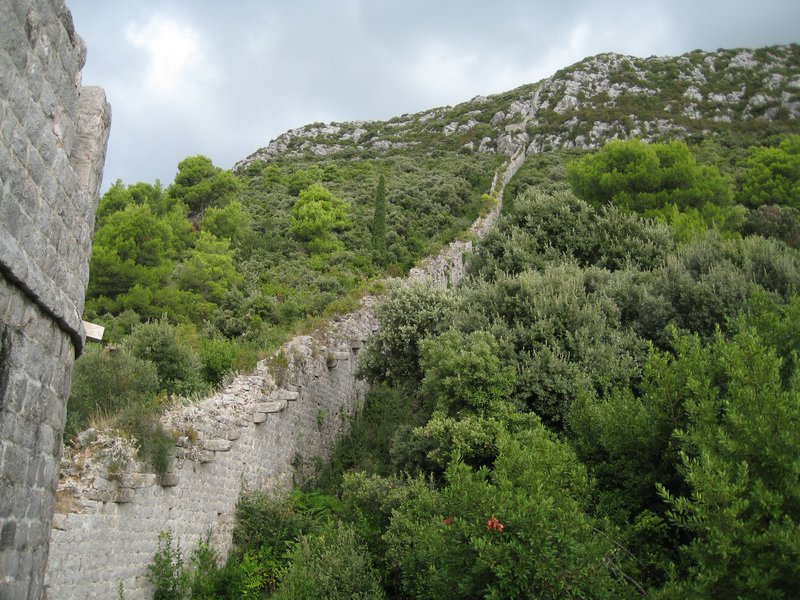 Ston city walls on the Peninsula
