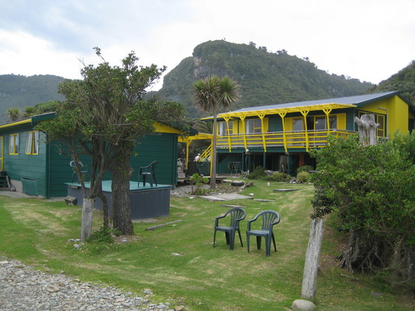 Hostel on the beach at Punakaki