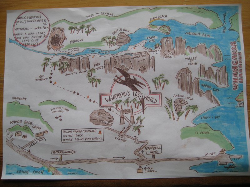 Kahoe farms hostel hiking map