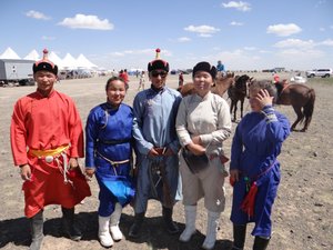 Traditional costumes ay the Naadam festival