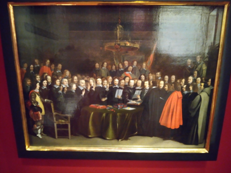 Gerard ter Borch: The Dutch (left) and the Spanish (right) sign the Peace of Münster.