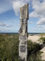 Sculpture at the Baltic beach of Curonian Spit