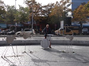 Beatle memorial at the Beatle Platz