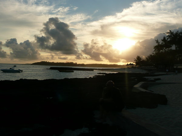 Sunset over Mauritius