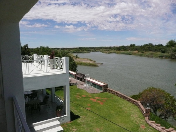 View from the Affinity Guesthouse over the Orange river in Upington 