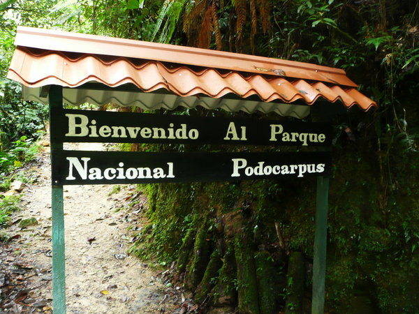 The entrance of the lower part of Parc Nacional Podocarpus (HF) 