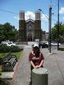 In front of the Cathedral in Port of Spain