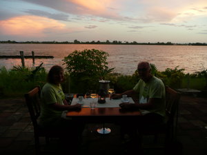 Dinner at Bakka Foto along the Surinam River
