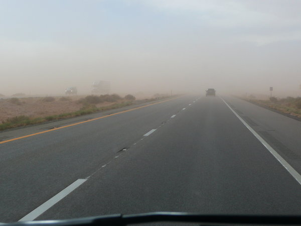 Duststorm on hihgway 180
