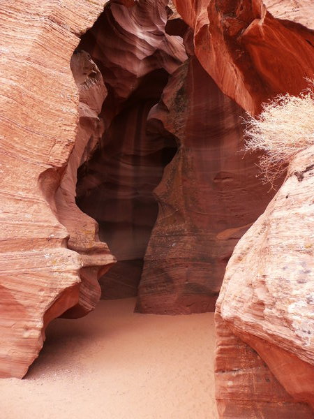The entrance of Antilope Canyon