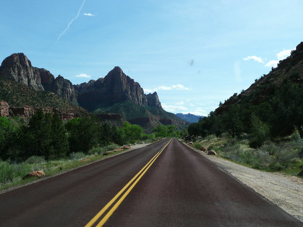 The road through Zion NP matches so well with the surroundings
